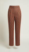 Terracotta Motif Tailored Trousers